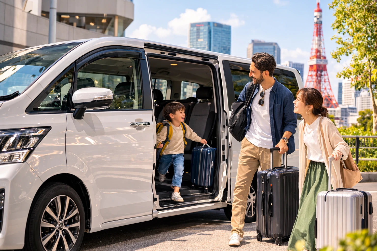 Expats and foreign residents renting a minivan for monthly car rental in Tokyo
